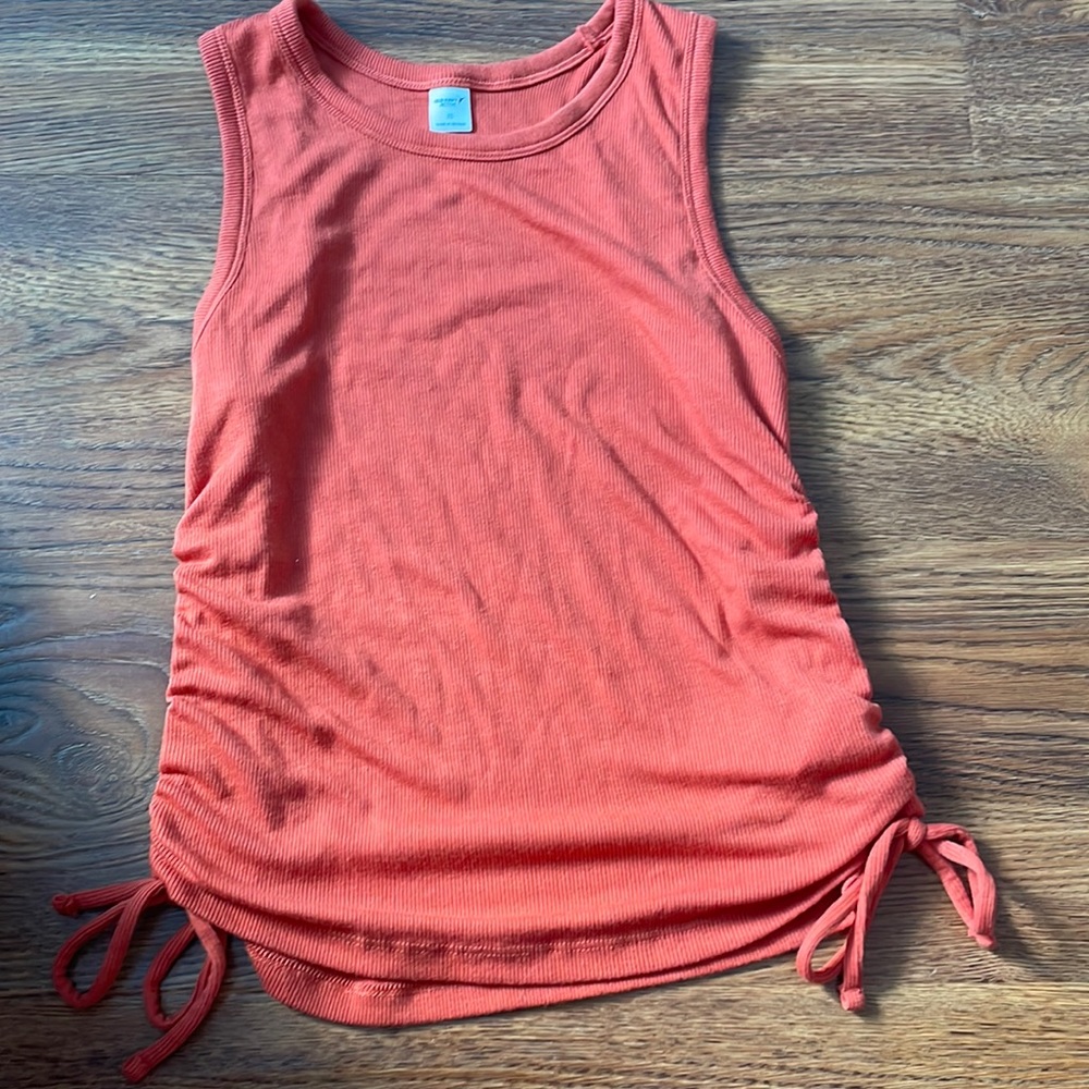 XS burnt orange ribbed tank top